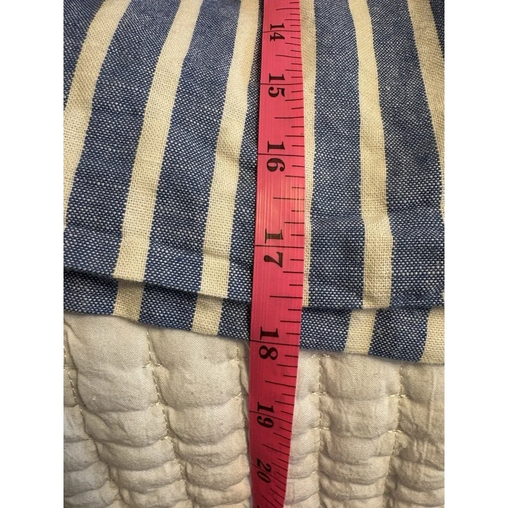 J Crew Women's Pull On Striped Linen Blend Skirt,‎ Size 4 Pockets